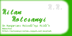 milan molcsanyi business card